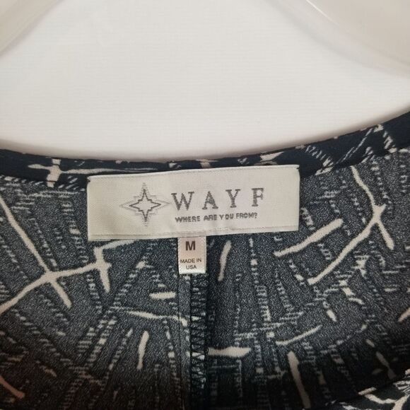 WAYF BLACK WHITE A-LINE DRESS. SIZE M - Picture 3 of 16